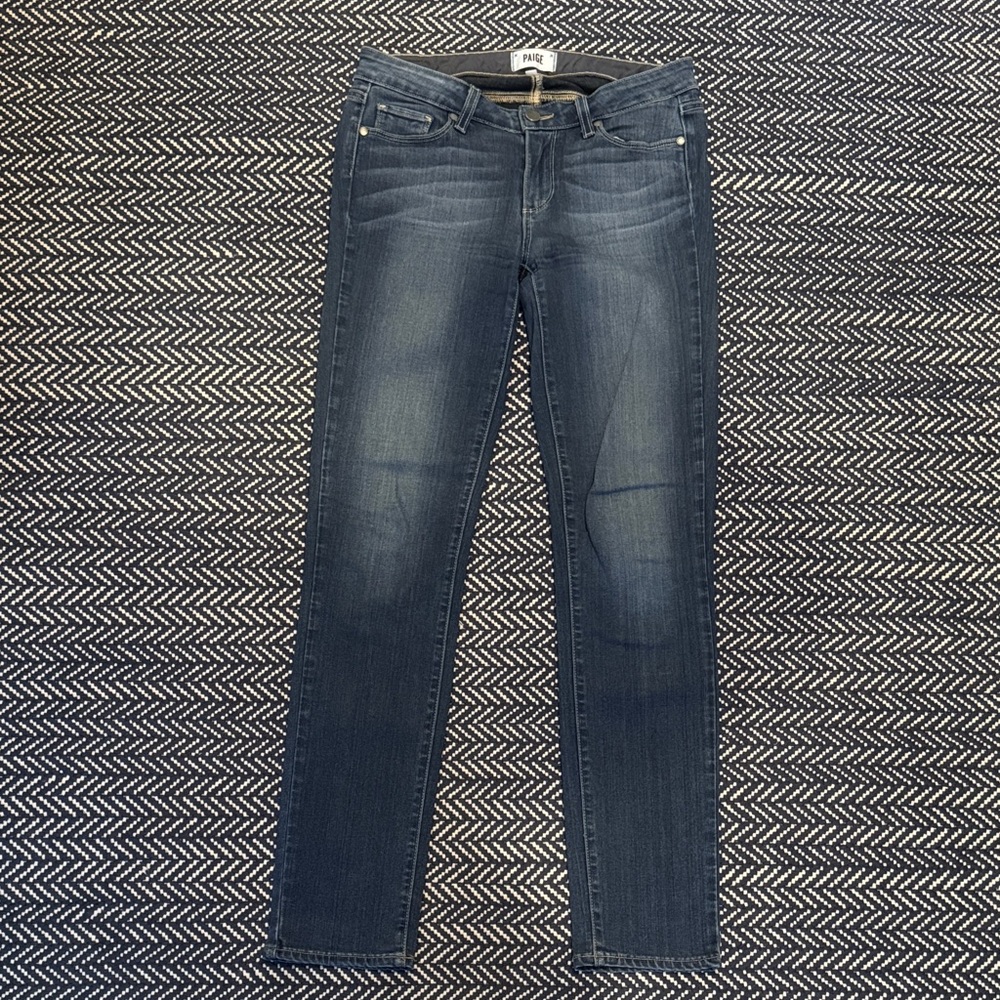 PAIGE Women's Dark Blue Skyline Skinny Jeans